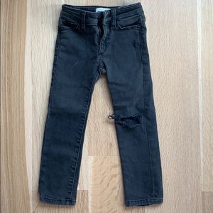 DL 1961 black distressed skinny jeans